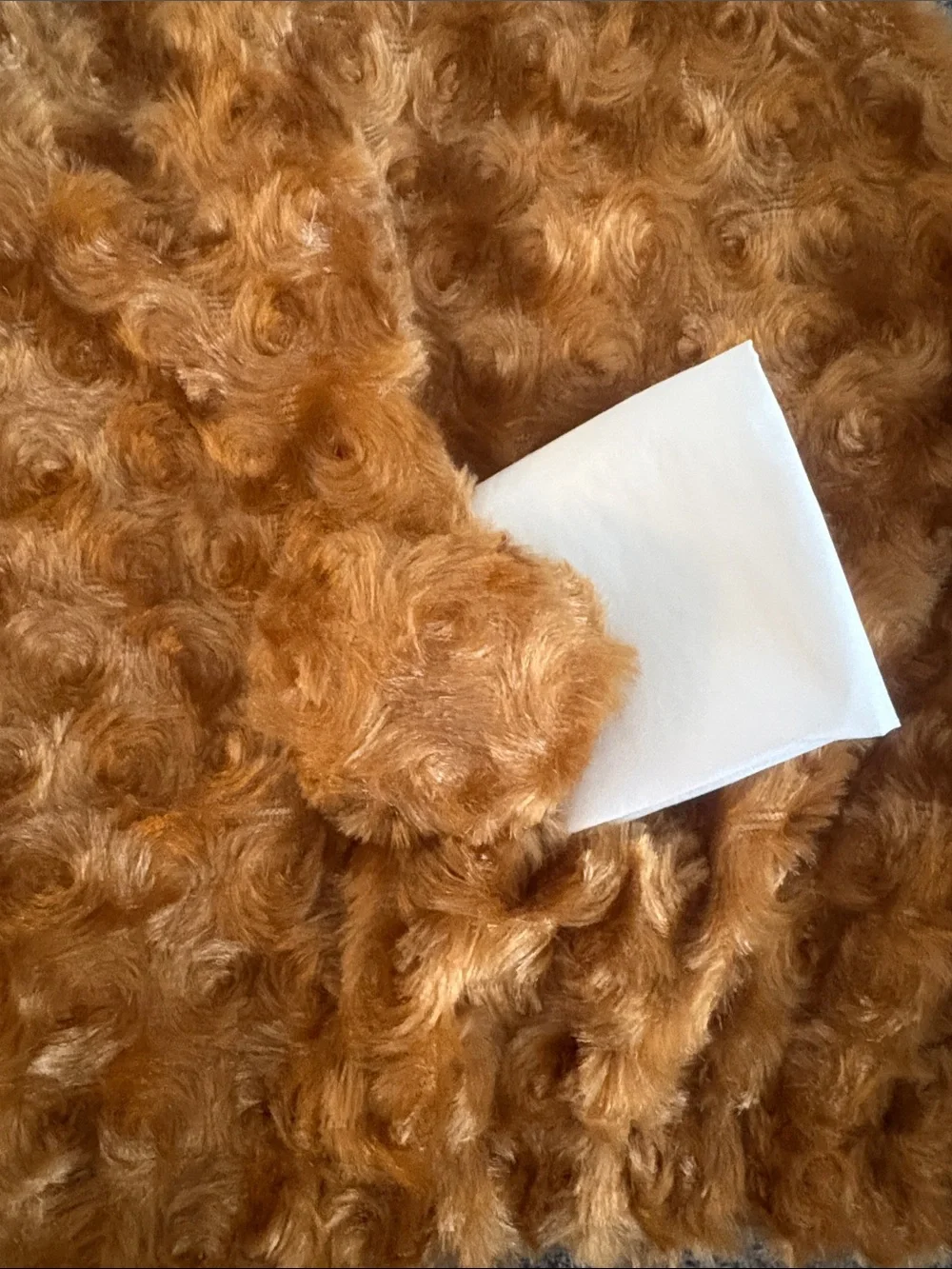 Faux Fur Bear Costume Vest with Bow - Brown & White
